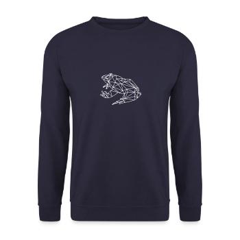 frog - Unisex Sweatshirt - navy - Front - Alina (178cm) & Michal (187cm)