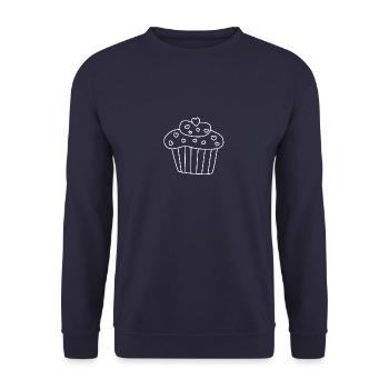 Muffin - Unisex Pullover - Navy - Vorne - Alina (178cm) & Michal (187cm)