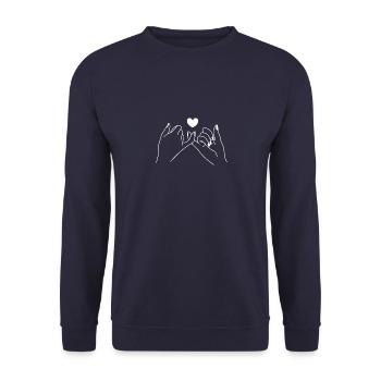 Hände - Unisex Pullover - Navy - Vorne - Alina (178cm) & Michal (187cm)