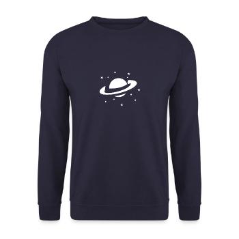 Saturn - Unisex Pullover - Navy - Vorne - Alina (178cm) & Michal (187cm)