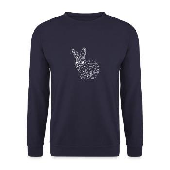 Rabbit - Unisex Sweatshirt - navy - Front - Alina (178cm) & Michal (187cm)