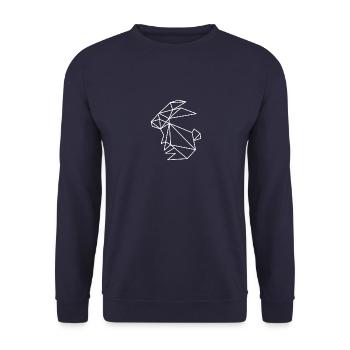 Rabbit - Unisex Sweatshirt - navy - Front - Alina (178cm) & Michal (187cm)