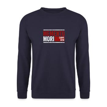 Memento Mori - Sweat-shirt Unisexe - marine - Devant - Alina (178cm) & Michal (187cm)