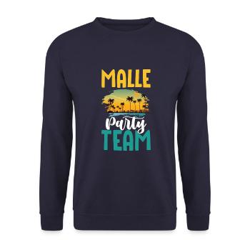 Malle Party Team - Unisex Sweatshirt - navy - Front - Alina (178cm) & Michal (187cm)