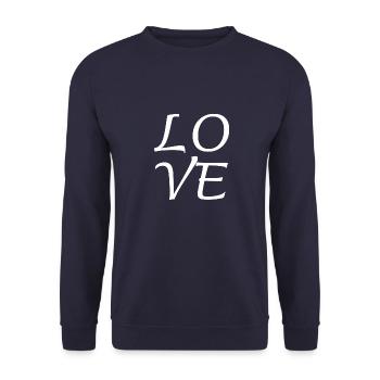 Love Favorite Person - Unisex Sweatshirt - navy - Front - Alina (178cm) & Michal (187cm)