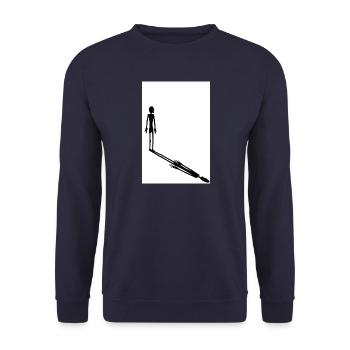 The Shadow Man - Unisex Sweatshirt - navy - Front - Alina (178cm) & Michal (187cm)