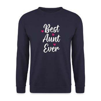 Beste Tante aller Zeiten - Unisex Pullover - Navy - Vorne - Alina (178cm) & Michal (187cm)