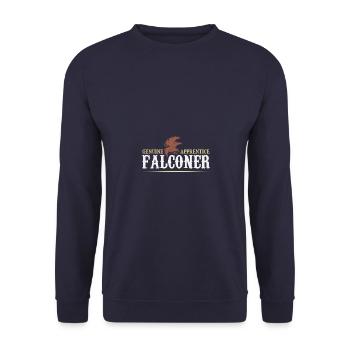 falconry quote pub hunting - Unisex Sweatshirt - navy - Front - Alina (178cm) & Michal (187cm)