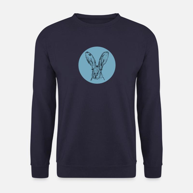 Rabbit Hugo blue - Unisex Sweatshirt - navy