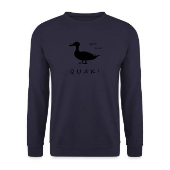 Quack duck funny - Unisex Sweatshirt - navy - Front - Alina (178cm) & Michal (187cm)