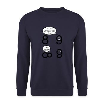 Mathematics Joke - Unisex Sweatshirt - navy - Front - Alina (178cm) & Michal (187cm)