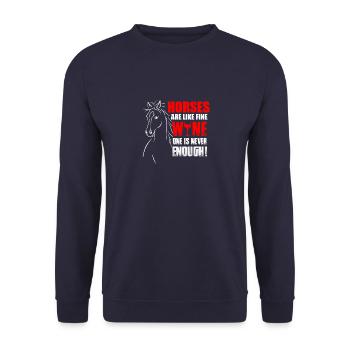 Pferd Horses - Unisex Pullover - Navy - Vorne - Alina (178cm) & Michal (187cm)