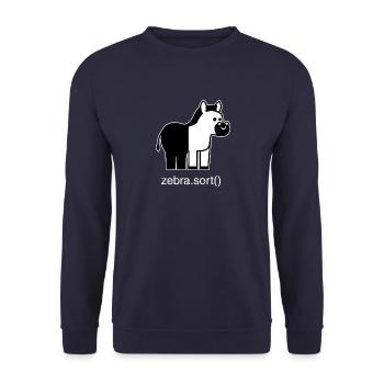 Assorted zebra - Unisex Sweatshirt - navy - Front - Alina (178cm) & Michal (187cm)