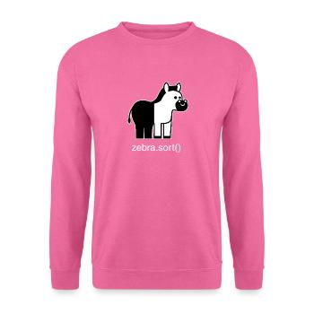 Sortiertes Zebra - Unisex Pullover - Pink - Vorne