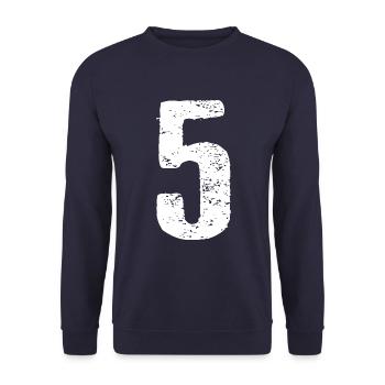 5 Number Vintage - Unisex Sweatshirt - navy - Front - Alina (178cm) & Michal (187cm)