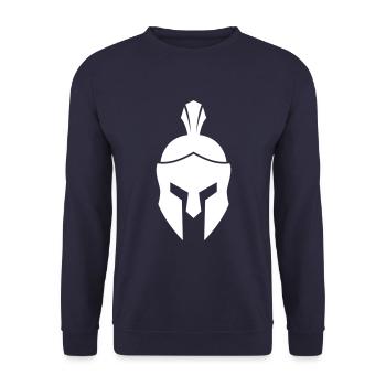 Spartaner Helm - Unisex Pullover - Navy - Vorne - Alina (178cm) & Michal (187cm)