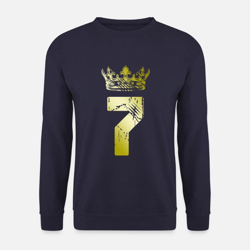 7 Zahl Krone - Unisex Pullover - Navy