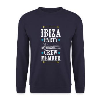 Ibiza Party Crew - Unisex Sweatshirt - navy - Front - Alina (178cm) & Michal (187cm)