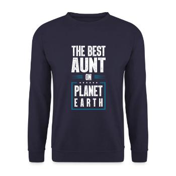 Best Aunt Saying - Unisex Sweatshirt - navy - Front - Alina (178cm) & Michal (187cm)