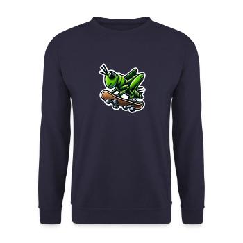 Grasshopper skateboarding - Unisex Sweatshirt - navy - Front - Alina (178cm) & Michal (187cm)
