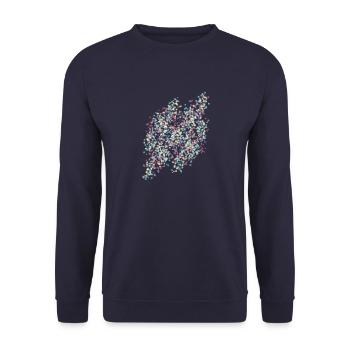 confetti,colorful,dots,abstract - Unisex Sweatshirt - navy - Front - Alina (178cm) & Michal (187cm)