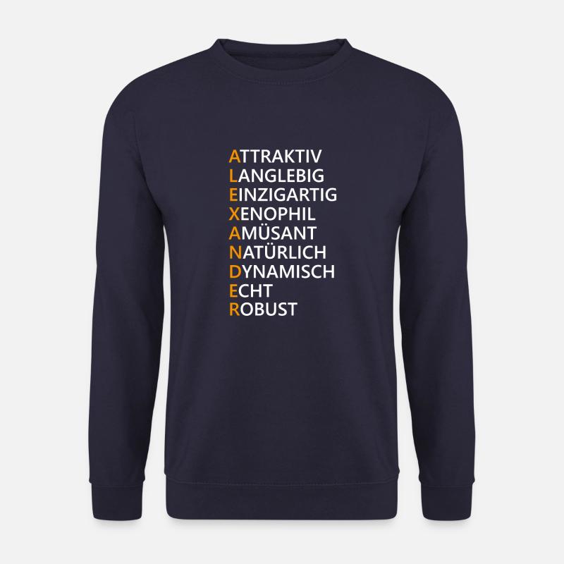 Alexander Name Geschenk - Unisex Pullover - Navy