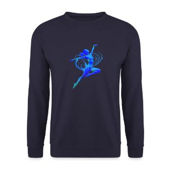 Frau,turnerin,rsg, gymnastik, illustration - Unisex Pullover - Navy - Vorne - Alina (178cm) & Michal (187cm)