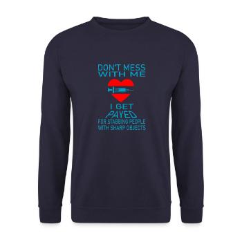 Infirmière de nurse Docteur - Sweat-shirt Unisexe - marine - Devant - Alina (178cm) & Michal (187cm)