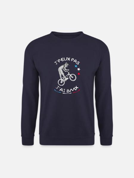 J PEUX PAS J AI BMX - Sweat-shirt Unisexe - marine