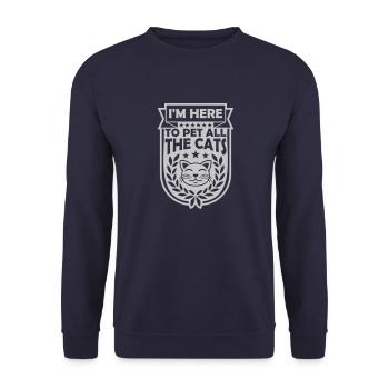 Animaux de compagnie tous les chats - Sweat-shirt Unisexe - marine - Devant - Alina (178cm) & Michal (187cm)