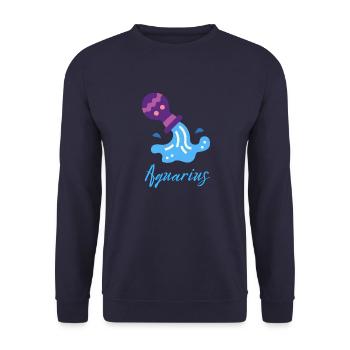 Aquarius 2 - Sweat-shirt Unisexe - marine - Devant - Alina (178cm) & Michal (187cm)