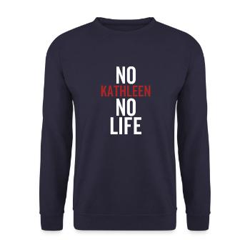 No Kathleen No Life - Unisex Sweatshirt - navy - Front - Alina (178cm) & Michal (187cm)