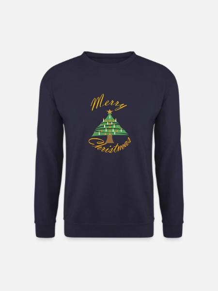 Weihnachtsbild mit Weihnachtsbaum - Unisex Pullover - Navy
