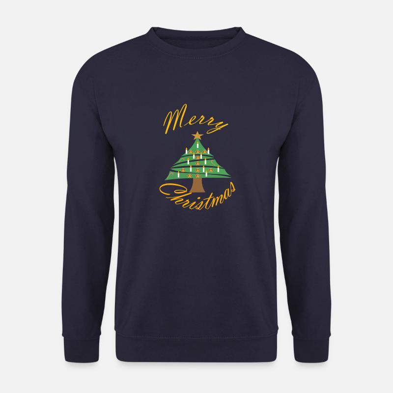 Christmas picture with Christmas tree - Unisex Sweatshirt - navy