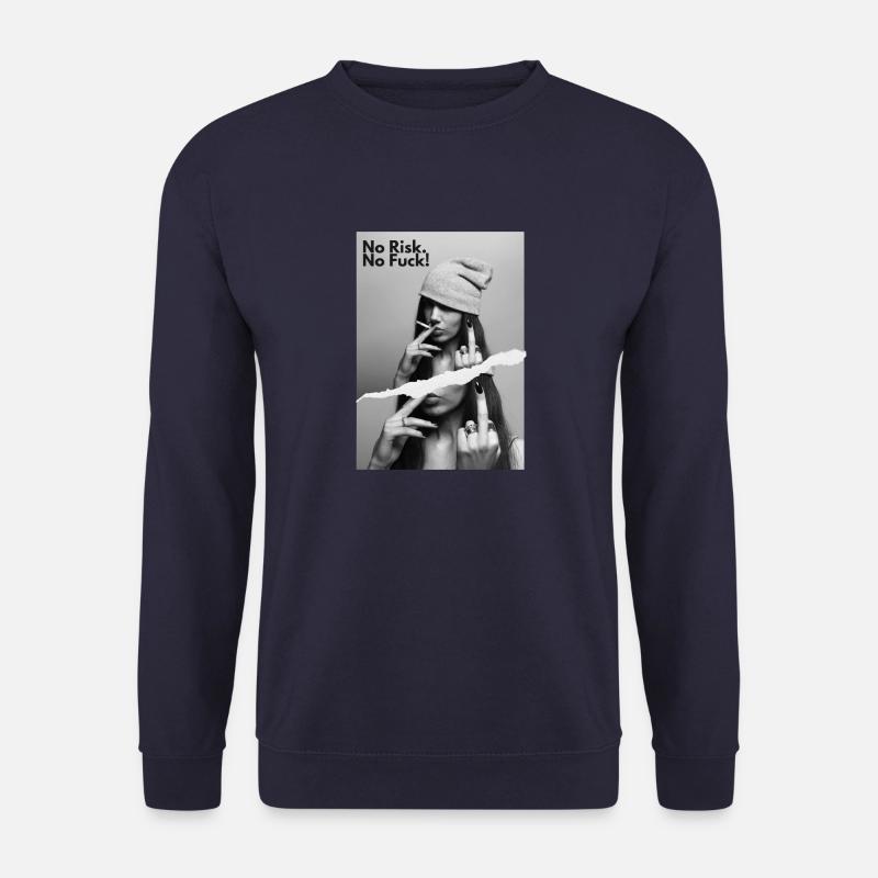 NRNF Statement Middlefinger Provokant - Unisex Pullover - Navy
