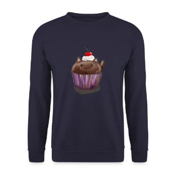 Cupcat - Unisex Pullover - Navy - Vorne - Alina (178cm) & Michal (187cm)