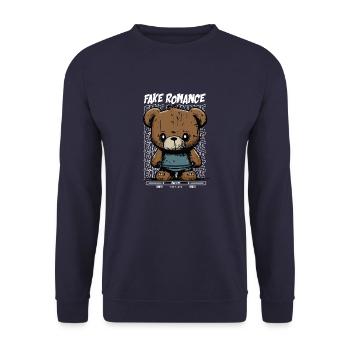 False love - Unisex Sweatshirt - navy - Front - Alina (178cm) & Michal (187cm)