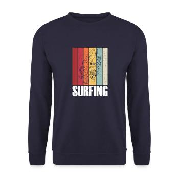 Octopus Planche de surf d’été Surf Vacances en mer - Sweat-shirt Unisexe - marine - Devant - Alina (178cm) & Michal (187cm)