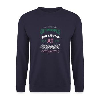 Storytelling Techniques Creative Writing - Unisex Sweatshirt - navy - Front - Alina (178cm) & Michal (187cm)