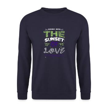 quote awesome geek present idea bday - Unisex Pullover - Navy - Vorne - Alina (178cm) & Michal (187cm)