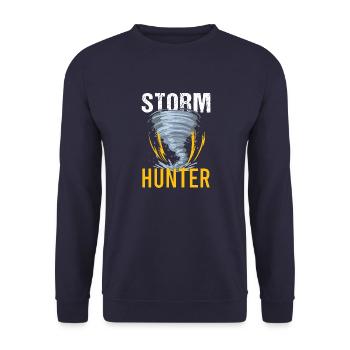 Meteorologe Wetter Meteorologie - Unisex Pullover - Navy - Vorne - Alina (178cm) & Michal (187cm)
