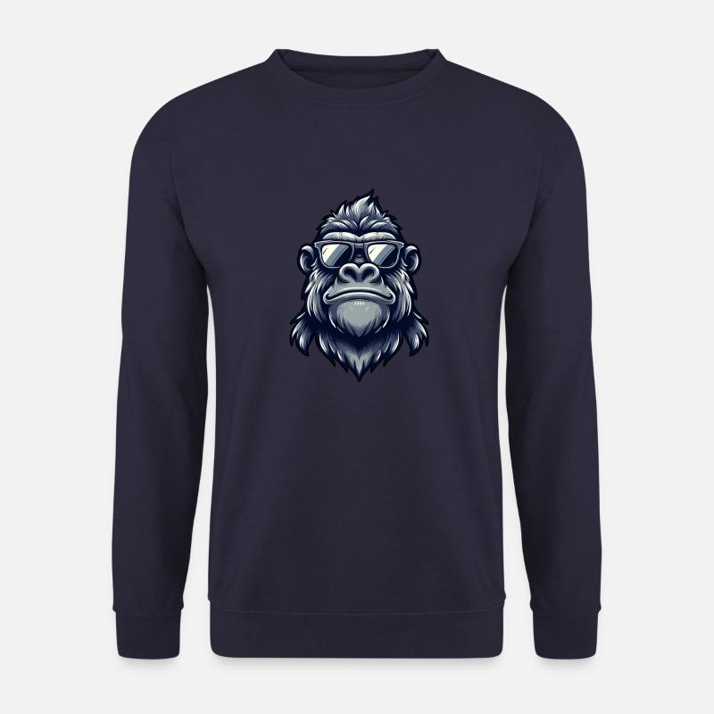 Coole Gorille Sonnenbrille Affe - Unisex Pullover - Navy