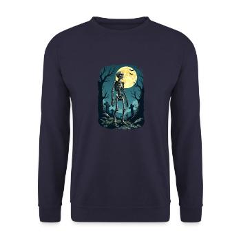 Skeleton in wood - Sweat-shirt Unisexe - marine - Devant - Alina (178cm) & Michal (187cm)