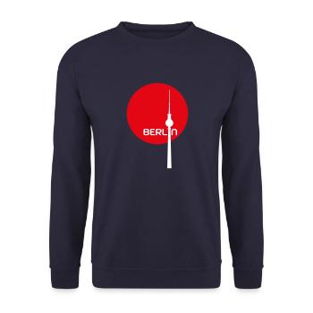 BERLIN - Unisex Pullover - Navy - Vorne - Alina (178cm) & Michal (187cm)