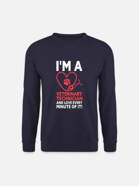I'm A Veterinary Technician Vet Tech - Unisex Pullover - Navy