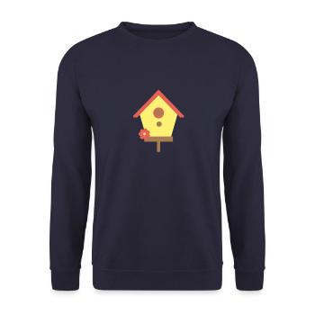 bird house - Unisex Sweatshirt - navy - Front - Alina (178cm) & Michal (187cm)