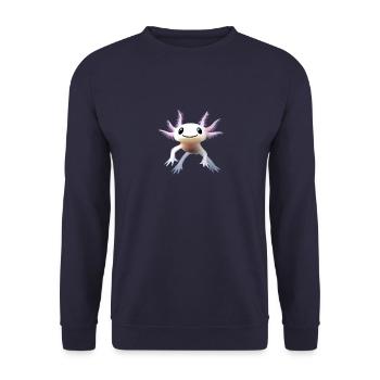 axolotl - Unisex Sweatshirt - navy - Front - Alina (178cm) & Michal (187cm)