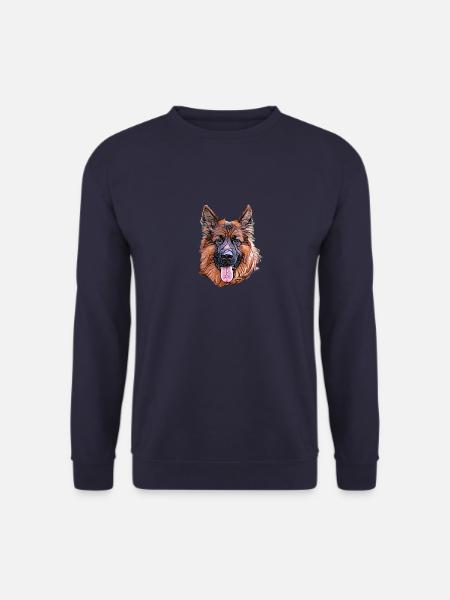 German Shepherd Face - Unisex Sweatshirt - navy