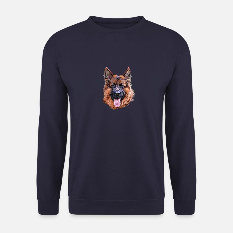 German Shepherd Face - Unisex Sweatshirt - navy