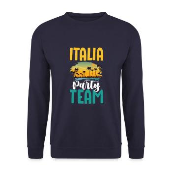 Italia Party Team - Unisex Pullover - Navy - Vorne - Alina (178cm) & Michal (187cm)